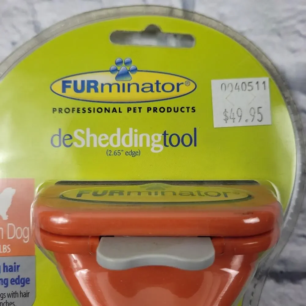 FURminator Long Hair Deshedding Tool for Medium Dogs